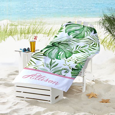 Tropical Palms Beach Towel