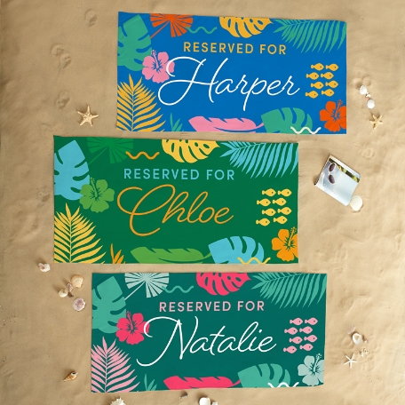 Tropical Reserved For Beach Towel