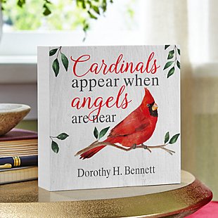 Cardinals Appear When Angels Are Near Wood Block