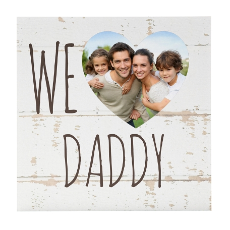 We Heart Photo Wood Block - Natural Edge - 6x6