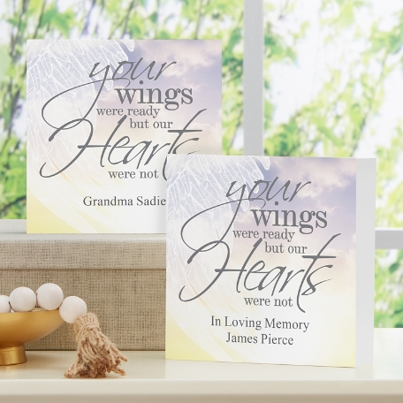 Memorial Wings Wood Block