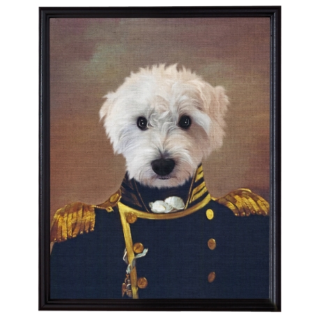 The Admiral Pet Photo Portrait-Framed-18x24