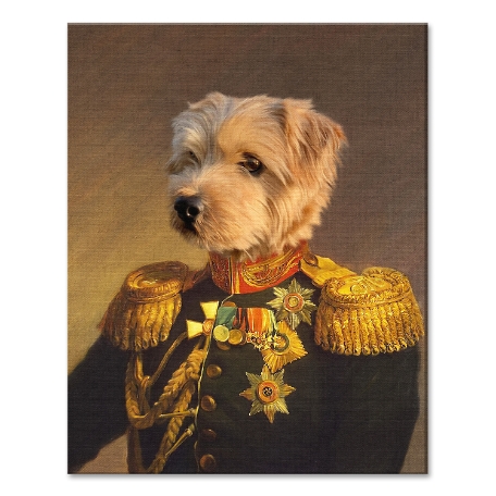 The Veteran Pet Photo Portrait-Unframed-18x24
