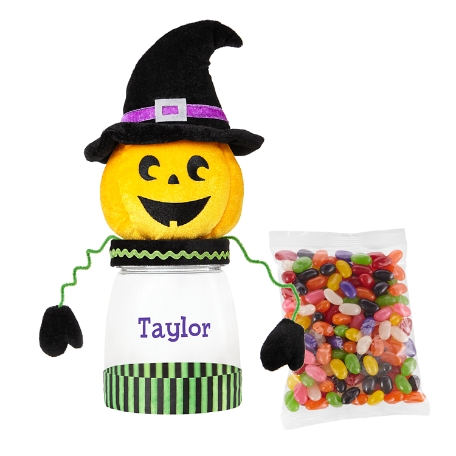 Wicked Cute Plush Treat Jar with Candy - Pumpkin