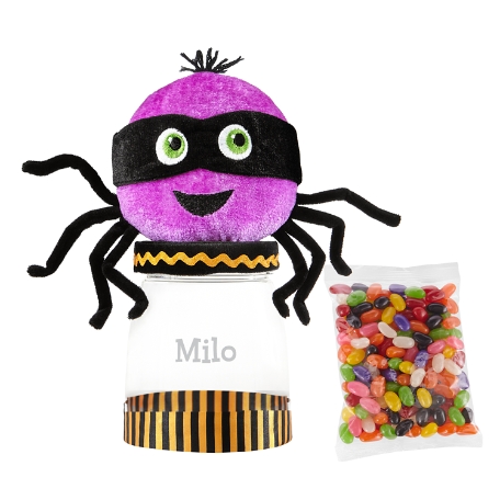 Wicked Cute Plush Treat Jar with Candy - Spider
