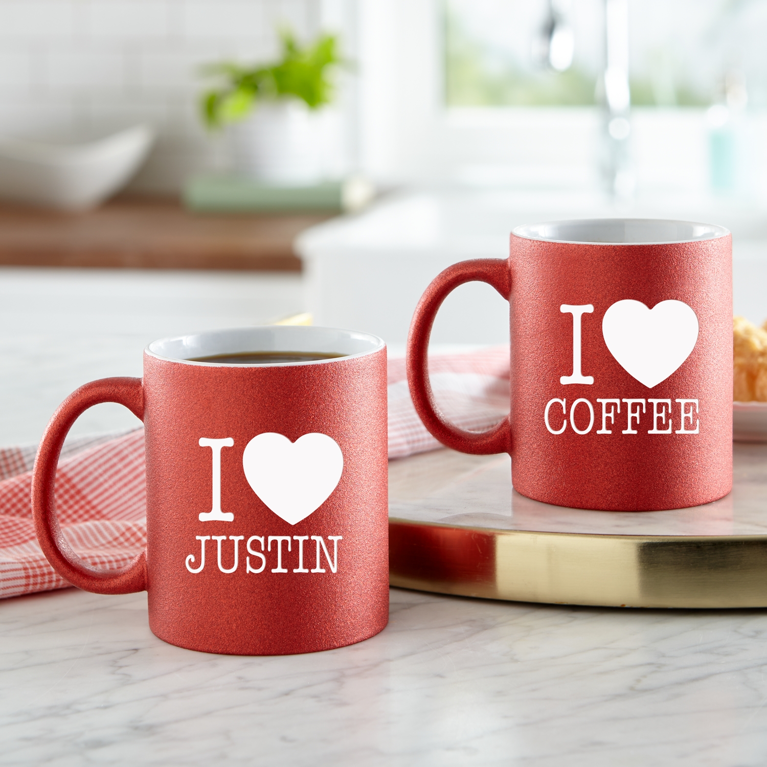 I Love...Red Shimmer Mug