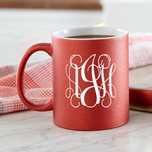 Script Monogram Shimmer Mug