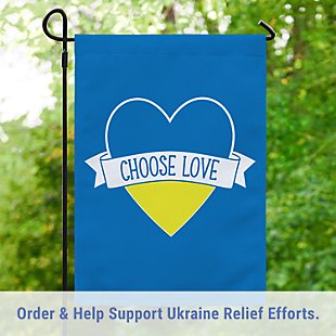 Choose Love for Ukraine Garden Flag