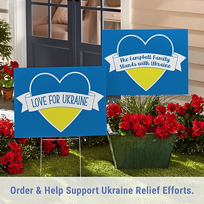 Choose Love for Ukraine Yard Sign