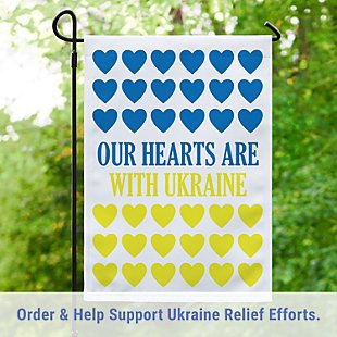 Hearts for Ukraine Garden Flag