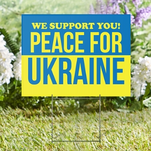 Peace for Ukraine Yard Sign