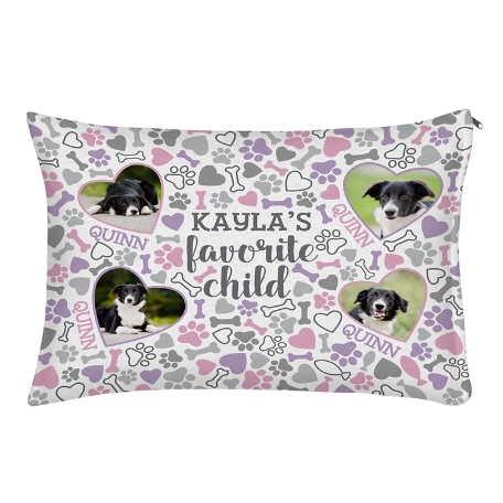 Favorite Child Photo Pet Bed - Dog-Small-Pink