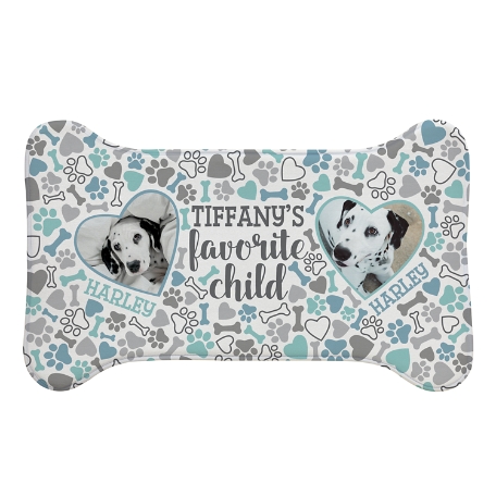 Favorite Child Photo Feeding Mats-Large Bone-Blue