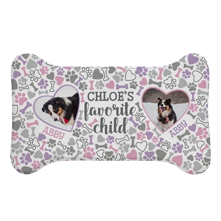 Favorite Child Photo Feeding Mats -Large Bone-Pink
