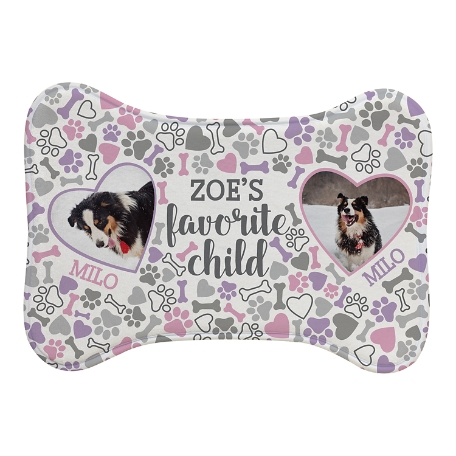 Favorite Child Photo Feeding Mats -Small Bone-Pink
