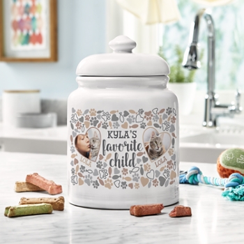 Favorite Child Photo Pet Treat Jar