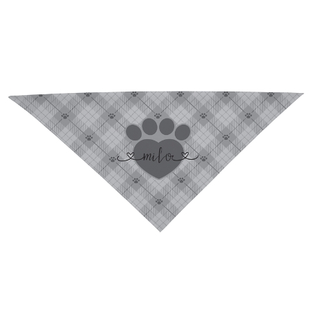 Love and Paws Pet Bandana - Gray - Large