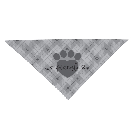 Love and Paws Pet Bandana - Gray - Small