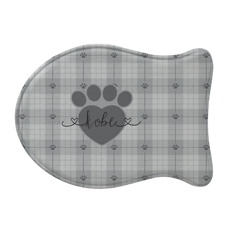 Love and Paws Pet Feeding Mat - Fish-Gray