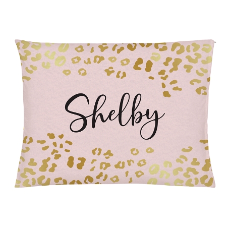 Metallic Leopard Pet Bed -Large-Gold