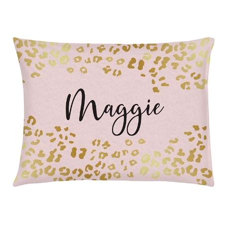 Metallic Leopard Pet Bed -Medium-Gold