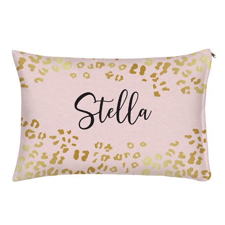 Metallic Leopard Pet Bed - Small-Gold