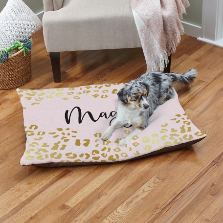 Metallic Leopard Pet Bed