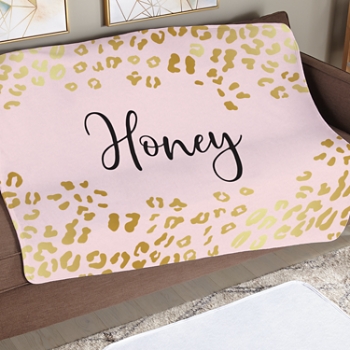 Metallic Leopard Pet Blanket