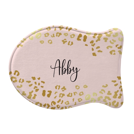 Metallic Leopard Pet Feeding Mats - Fish - Gold