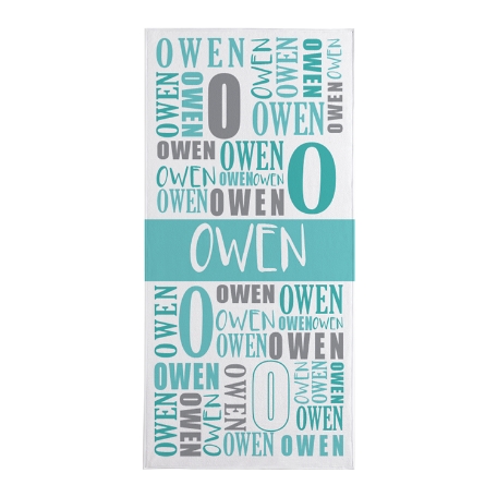 Name Game Beach Towel-Standard - Teal