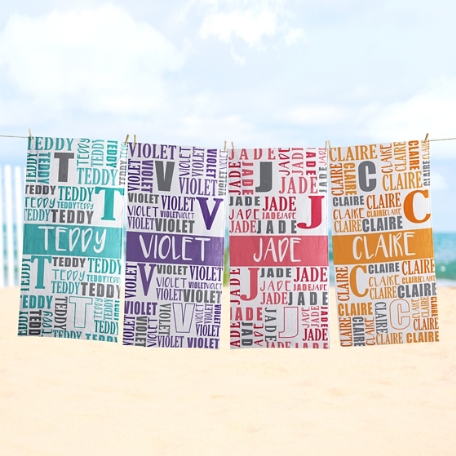 Name Game Beach Towel