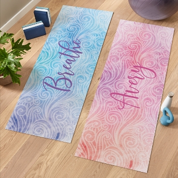 Watercolor Waves Yoga Mat