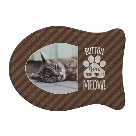 You Had Me At Meow! Photo Pet Feeding Mat - Fish-Brown