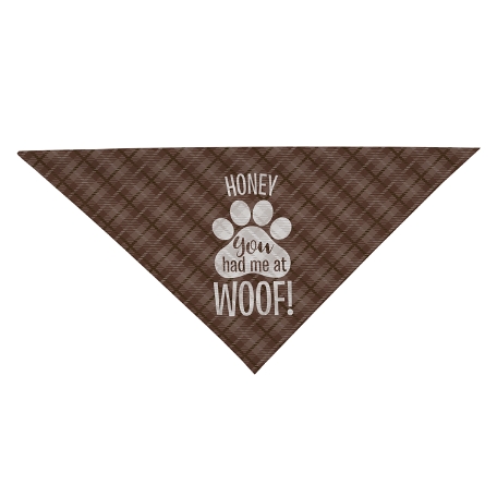 You Had Me At Woof! Bandana-Small-Brown
