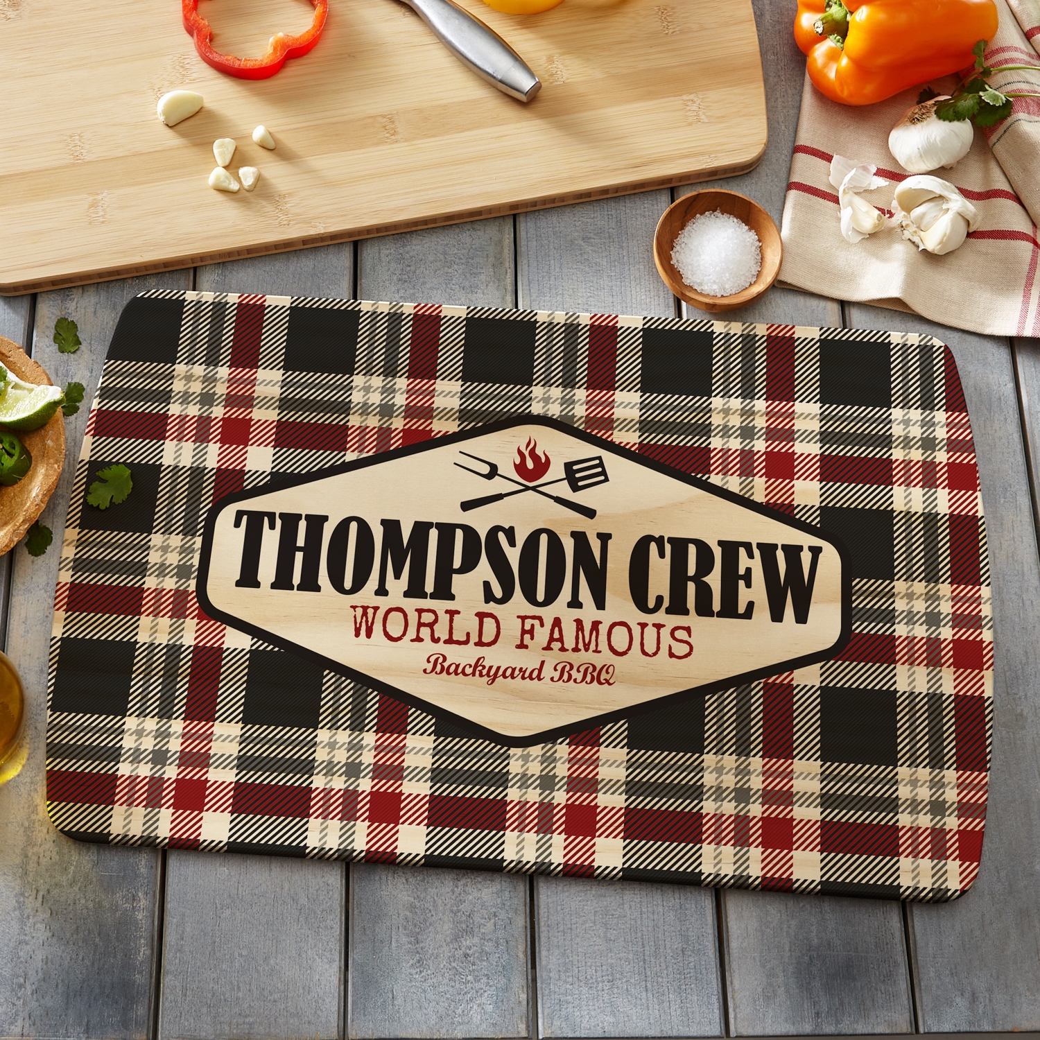 BBQ Crew Wood Cutting Board