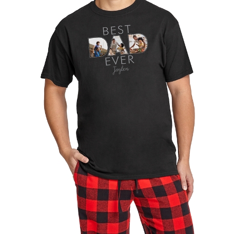 Best Dad Ever Photo Pajama T-Shirt