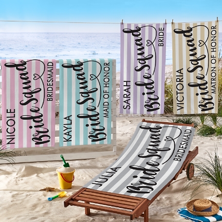 Bride Squad Beach Towel