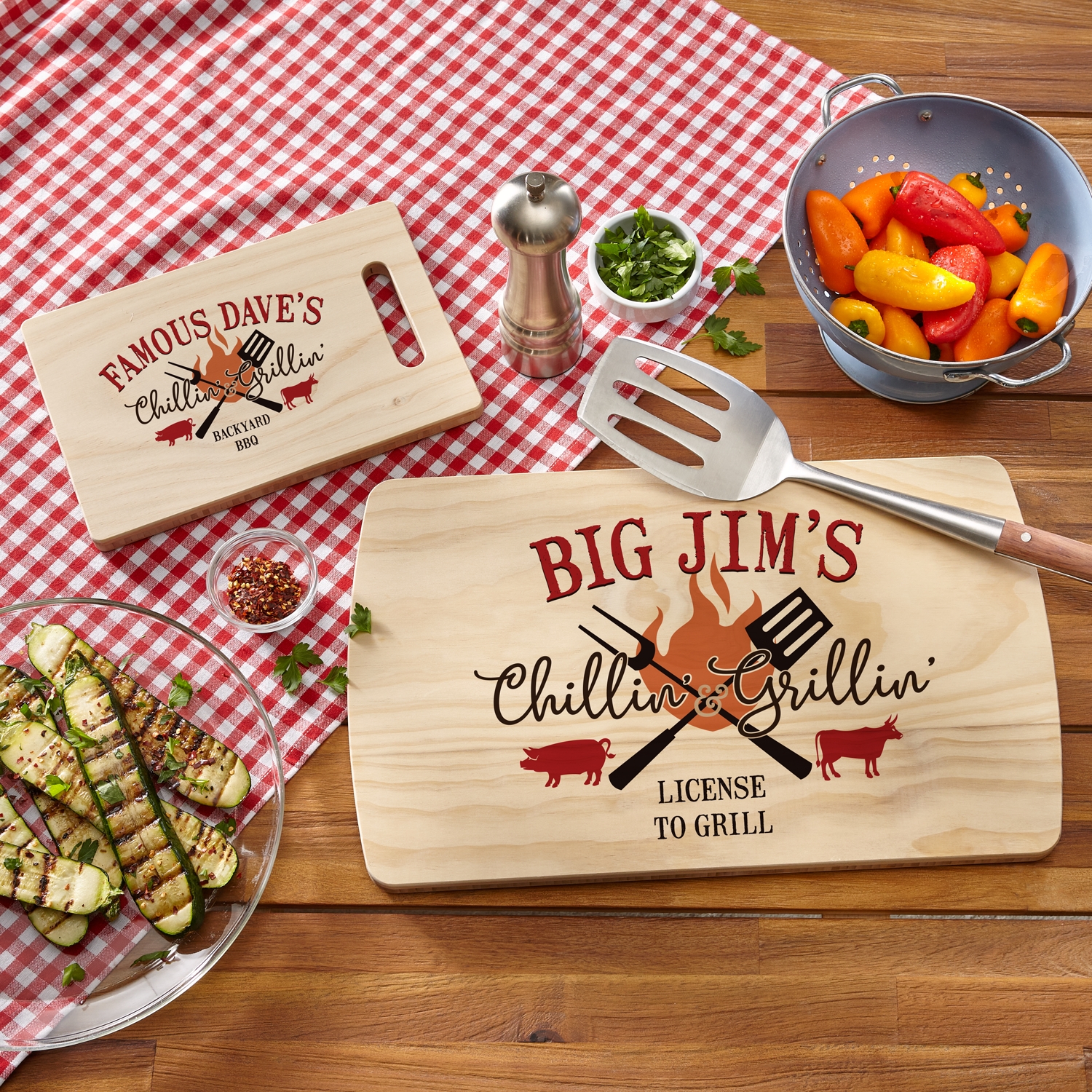 Chillin' & Grillin' Wood Cutting Board