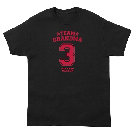 His Team Men's Pajama T-Shirt - Black w/Red Design - M