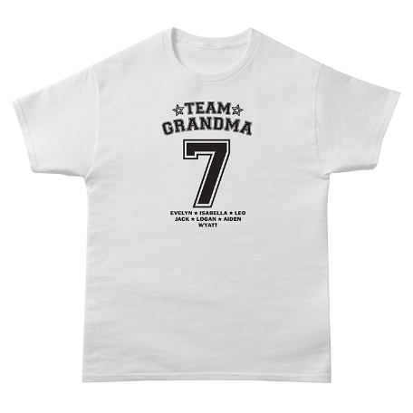 His Team Men's Pajama T-Shirt - White w/Black Design - M