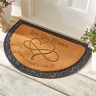 Love You Forever Coir Half-Round Doormat