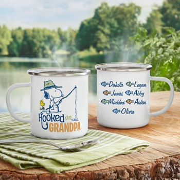 PEANUTS®  Hooked On You Metal Enamel Mug