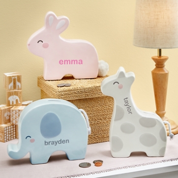 Stephen Joseph® Animal Friends Ceramic Banks