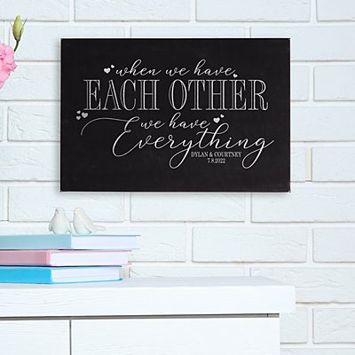 We Have Each Other Leather Wall Art