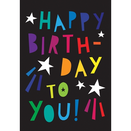 Colorful Type Birthday Gift Card
