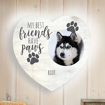 Best Friend Has Paws Photo Heart Nightlight