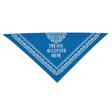 Any Message Pet Bandana - Blue - L