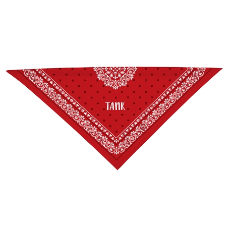 Any Message Pet Bandana - Red - L
