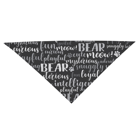 Best Friend Pet Bandana - Cat - Gray- L