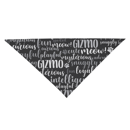 Best Friend Pet Bandana - Cat - Gray- S